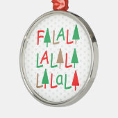 Falalalala... Rood Groen Bruin Kerstmis Ornament (Links)