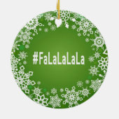 #FaLaLaLaLaOrnament Keramisch Ornament (Achterkant)