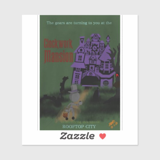 Falcn halloween 2020 Het Clockwork herenhuis Sticker (Vel)
