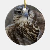 Falco cherrug keramisch ornament (Voorkant)