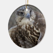 Falco cherrug keramisch ornament (Links)