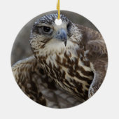 Falco cherrug keramisch ornament (Achterkant)