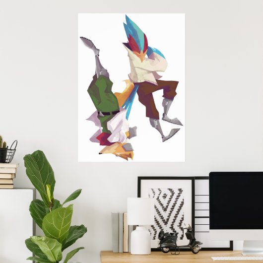 Falco en Fox Poster (Thuiskantoor)