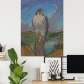 Falco Peregrinus – Peregrine Falcon beroemd gemaak Poster (Thuiskantoor)