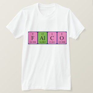 Falco periodieke lijstnaam shirt