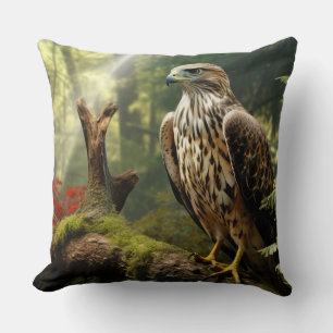 Falcon Animal Bird Wildlife Kleurrijk Kussen