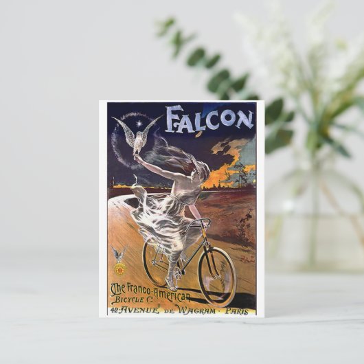 Falcon Bicycle-c1890 Briefkaart (Staand voorkant)
