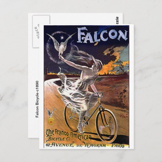 Falcon Bicycle-c1890 Briefkaart (Voorkant / Achterkant)