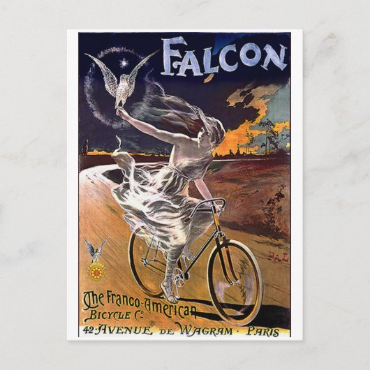 Falcon Bicycle-c1890 Briefkaart (Voorkant)