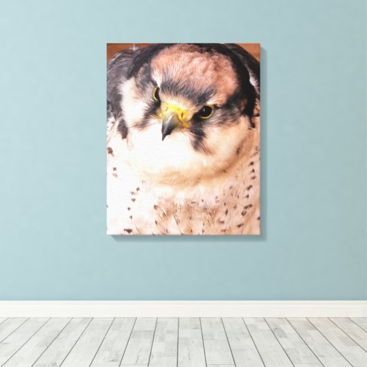 FALCON BIRD VAN PREY CANVAS AFDRUK (Insitu (Houten vloer))