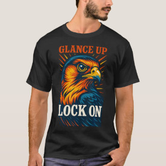 Falcon Blik Omhoog Vergrendel Falconry Enthousiast T-shirt