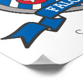 Falcon boys F-naam: heraldry shield poster (Hoek)