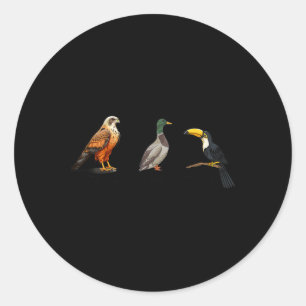 Falcon Duck Toucan Vogels Subtiele Anti Trump 1 Ronde Sticker