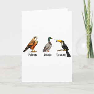 Falcon Duck Toucan Vogels Subtiele Anti Trump Kaart