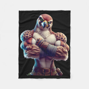 Falcon Flexing Fan Lover Bodybuilding Gym Workout Fleece Deken