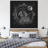 Falcon Full Moon Canvas Afdruk (Insitu (Slaapkamer))