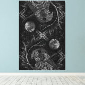 Falcon Full Moon Canvas Afdruk (Insitu (Houten vloer))