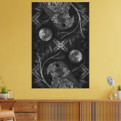 Falcon Full Moon Canvas Afdruk (Insitu (Woonkamer))