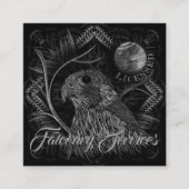 Falcon Full Moon Falconry Vierkante Visitekaartje (Voorkant)