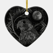 Falcon Full Moon Keramisch Ornament (Voorkant)
