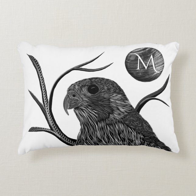 Falcon Full Moon Monogram Accent Kussen (Voorkant)