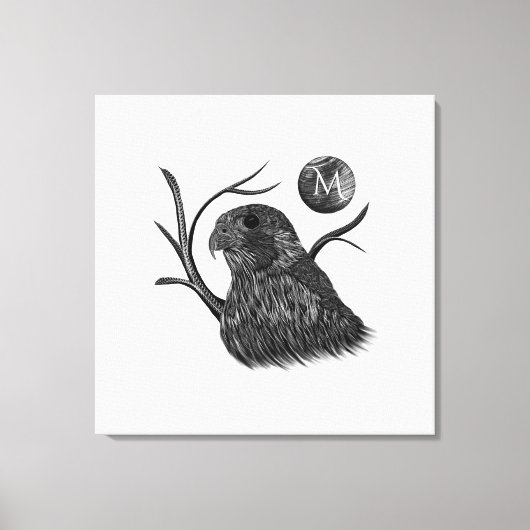 Falcon Full Moon Monogram Canvas Afdruk (Voorkant)