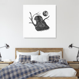 Falcon Full Moon Monogram Canvas Afdruk