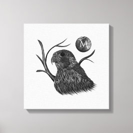 Falcon Full Moon Monogram Canvas Afdruk