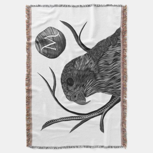 Falcon Full Moon Monogram Deken (Voorkant Verticaal)