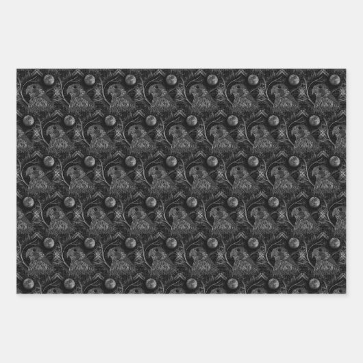 Falcon Full Moon Monogram Inpakpapier Vel (Voorkant 3)