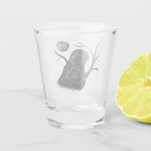 Falcon Full Moon Monogram Shot Glas (Achterkant)