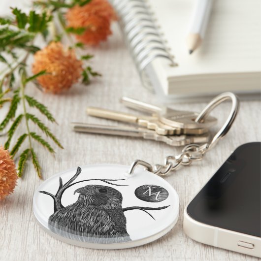 Falcon Full Moon Monogram Sleutelhanger (Voorkant Rechts)