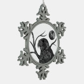 Falcon Full Moon Monogram Tin Sneeuwvlok Ornament (Links)