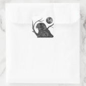 Falcon Full Moon Monogram Vierkante Sticker (Tas)