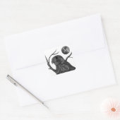 Falcon Full Moon Monogram Vierkante Sticker (Envelop)