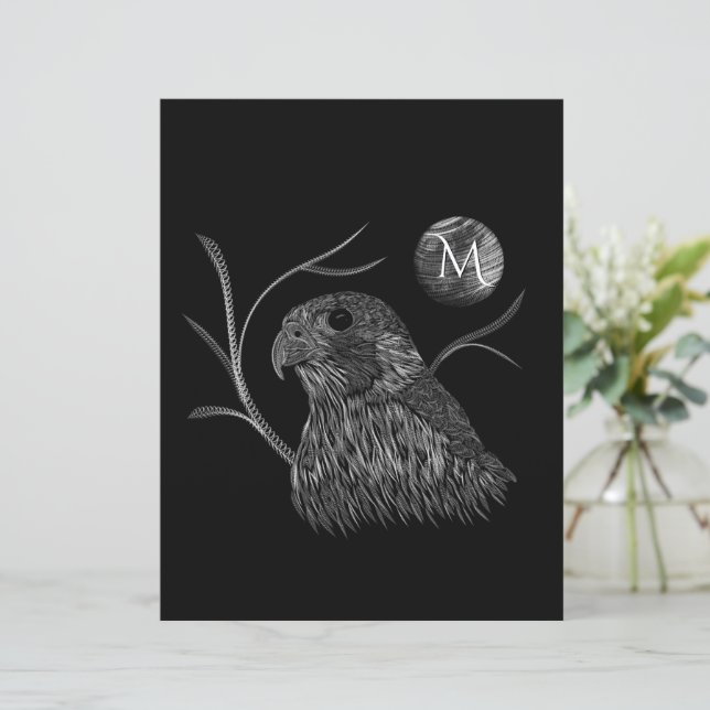 Falcon Full Moon Monogram zwart (Staand voorkant)