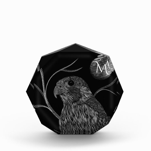 Falcon Full Moon Monogram zwart Fotoblokken (Voorkant)