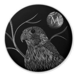 Falcon Full Moon Monogram zwart Keramische Knop