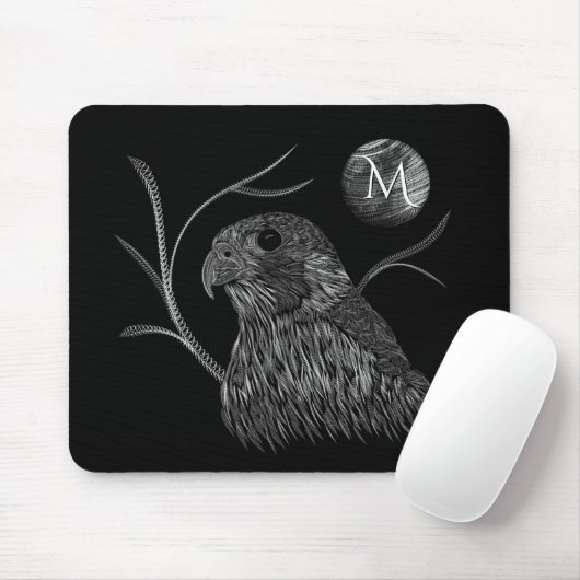 Falcon Full Moon Monogram zwart Muismat (Met muis)