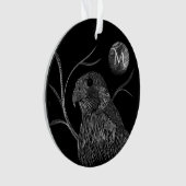 Falcon Full Moon Monogram zwart Ornament (voorkant)