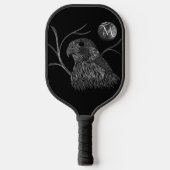 Falcon Full Moon Monogram zwart Pickleball Paddle (Voorkant)