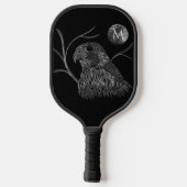 Falcon Full Moon Monogram zwart Pickleball Paddle (Achterkant)