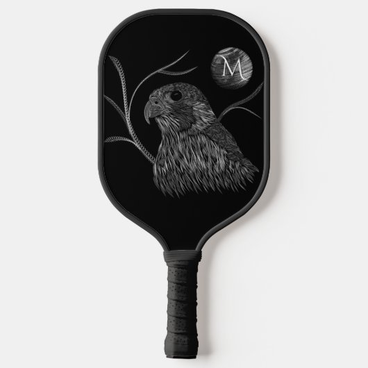 Falcon Full Moon Monogram zwart Pickleball Paddle (Achterkant)