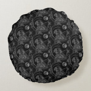 Falcon Full Moon Pattern Round Pillow Rond Kussen