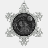 Falcon Full Moon Tin Sneeuwvlok Ornament (Voorkant)