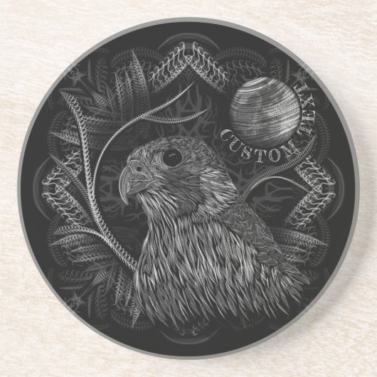 Falcon Full Moon Zandsteen Onderzetter (Voorkant)