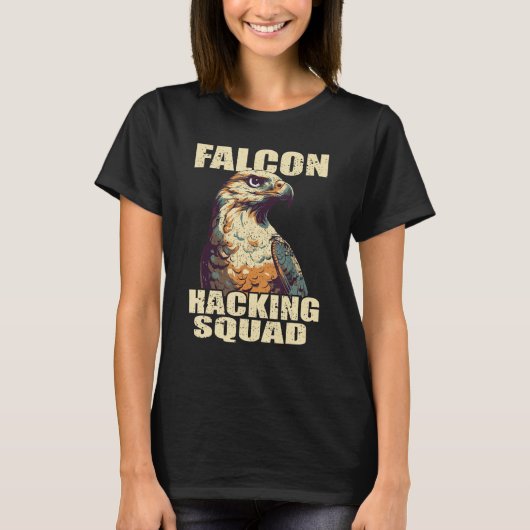 Falcon hacking squad  Falconry & Bird hunting T-shirt (Voorkant)
