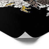 Falcon Hawk Flying X Japanese Clouds Tattoo Flash Poster (Hoek)