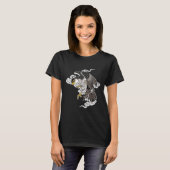 Falcon Hawk Flying X Japanese Clouds Tattoo Flash T-shirt (Voorkant volledig)