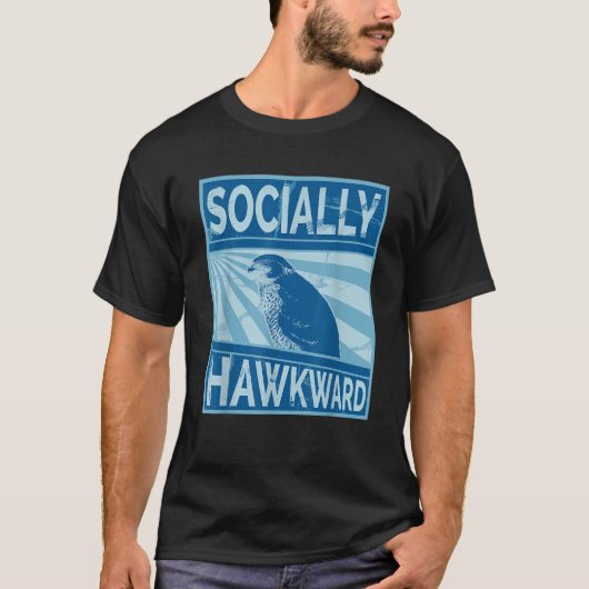 Falcon Hawk Socially Hawkward T-shirt (Voorkant)
